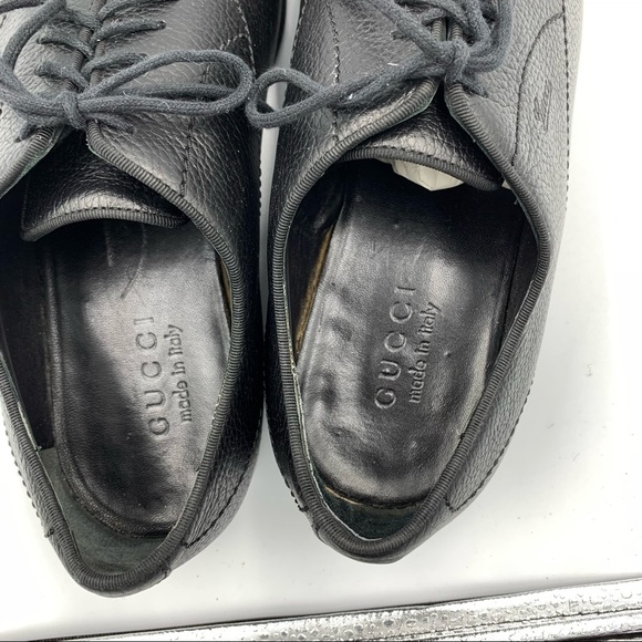 Gucci Pebbled Leather Black Oxfords Gucci 6 (US6.5) - Picture 6 of 15